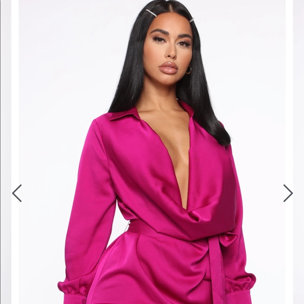 magenta fashion nova dress